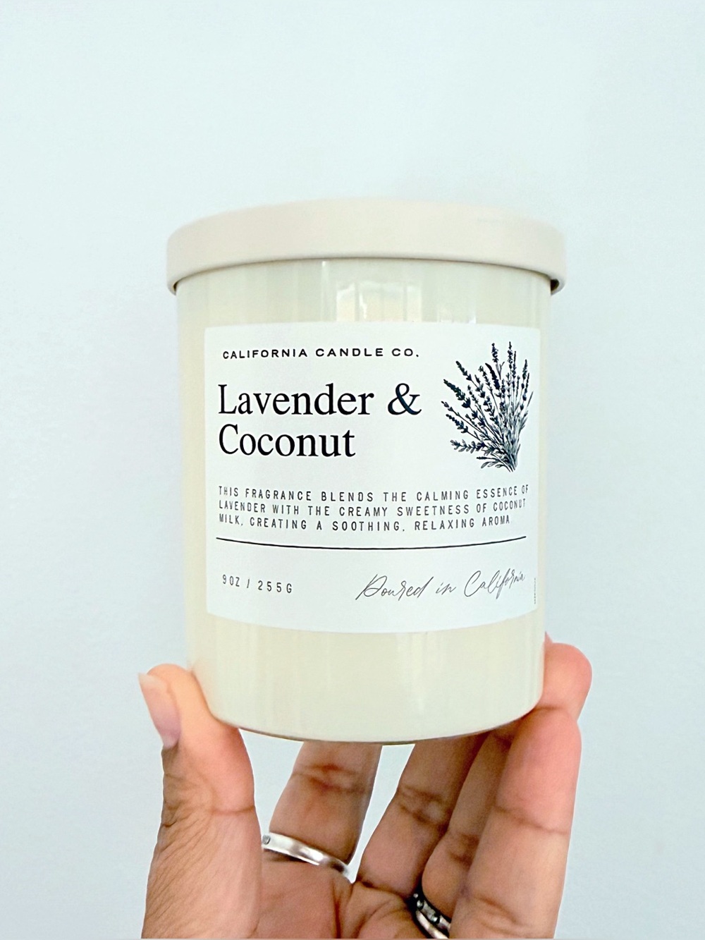 Leoben Company Lavender & Coconut Scented Candle - Cream